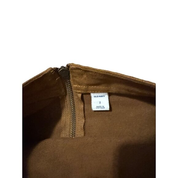 Old Navy Faux Suede Mini Skirt Brown Size 2 - Picture 3 of 4